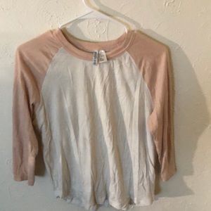 DIVIDED(H&M) woman’s b-ball tee, size L, 2 tone